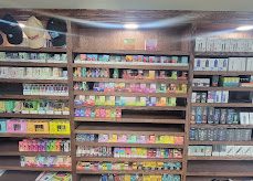 CBD and wellness product shelves