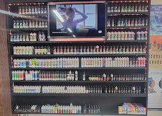 Vape and e-liquid wall display
